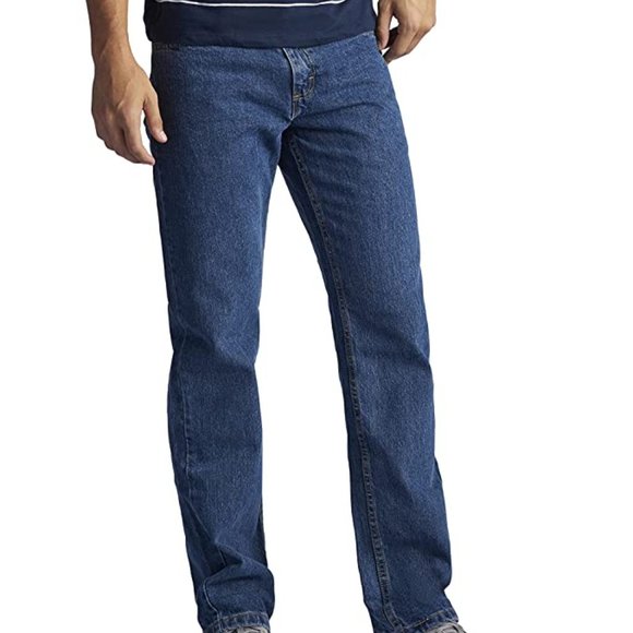 NWT Lee Men's Regular Fit Straight Leg Medium Stonewash Blue Denim Jeans - Picture 16 of 16